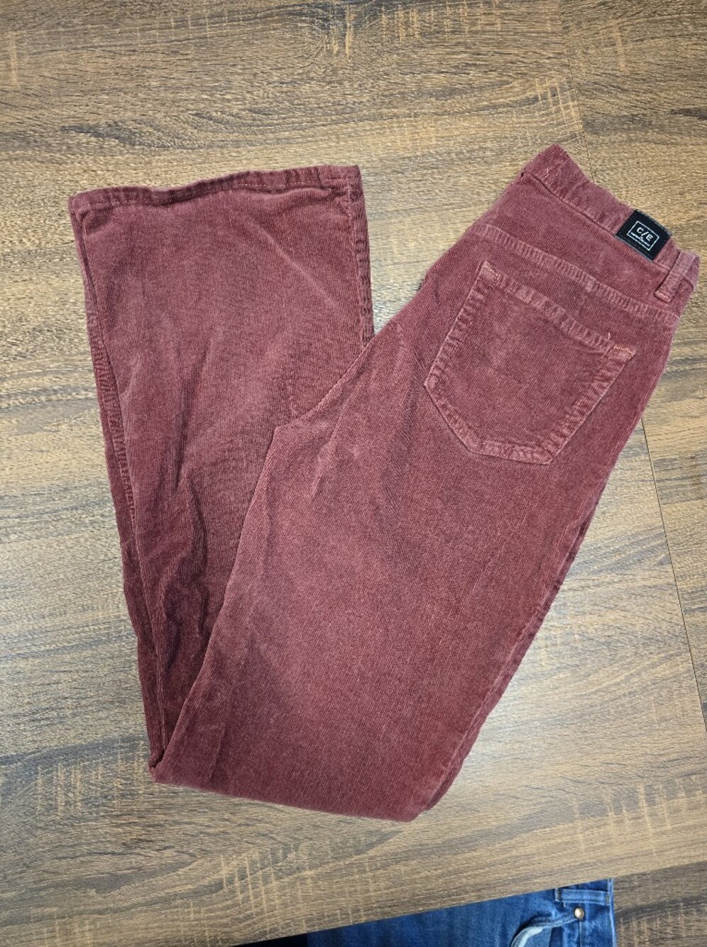 Current Elliott Womens 28 Burgundy Corduroy Flare Pants Bootcut Y2K